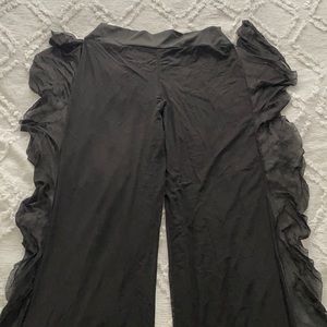 Black coverups with fringe on the sides